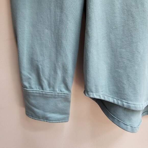 Swet Tailor Men's Light Blue Green Heavy Long Sleeve Button-Up Shirt Size Large - Picture 7 of 9